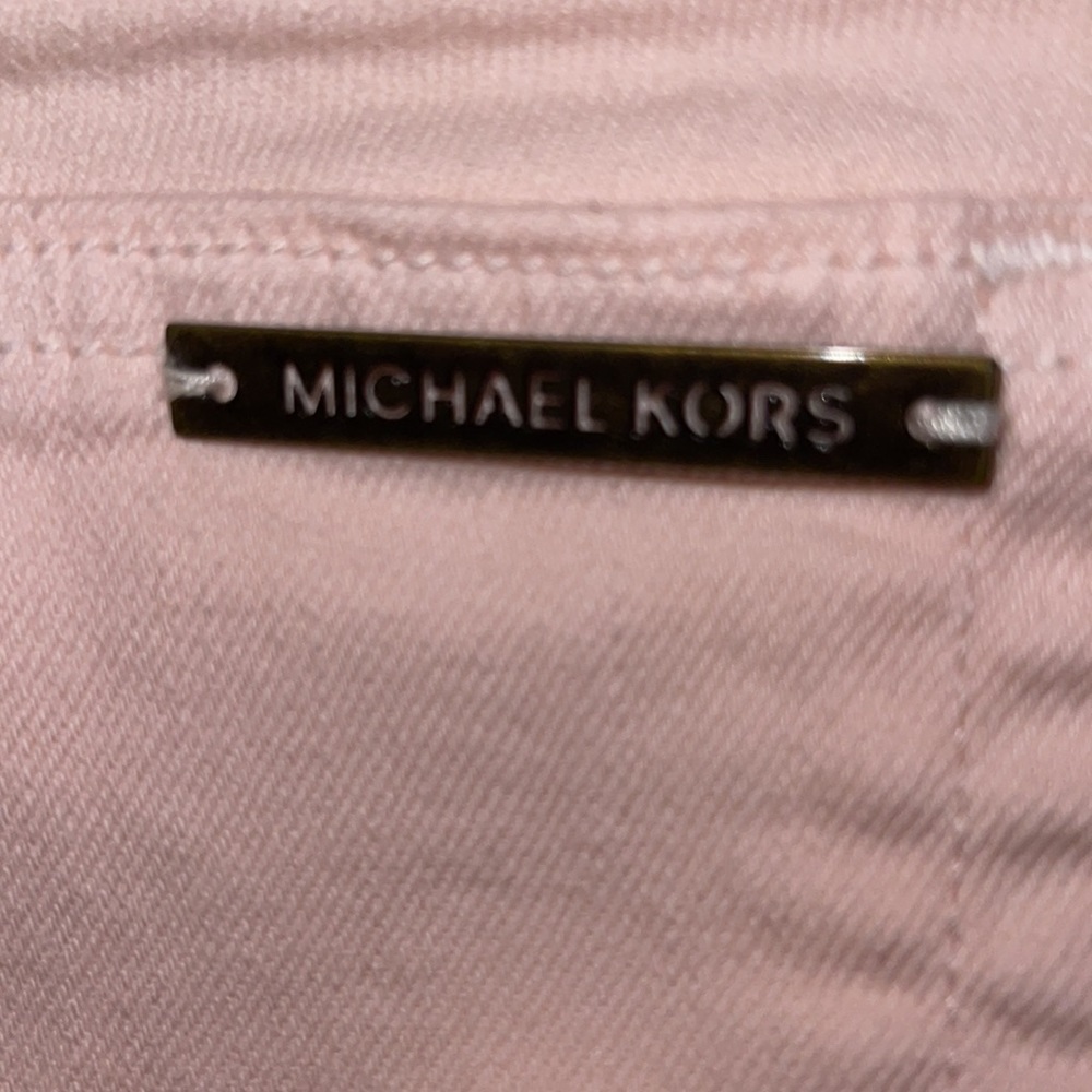 Michael Kors peach cropped skinny jeans